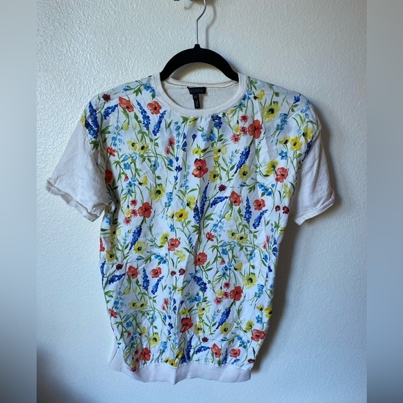 Escada women’s floral silk, feel blouse size extra small top business casual - Picture 1 of 7